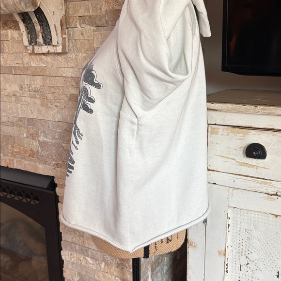 Zutter white cropped horse rearing graphic sweatshirt saguaro long sleeve - Picture 8 of 16